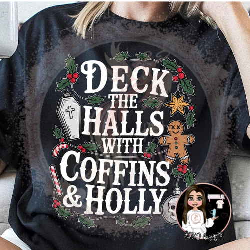 Deck The Halls With Coffins & Holly T-Shirt