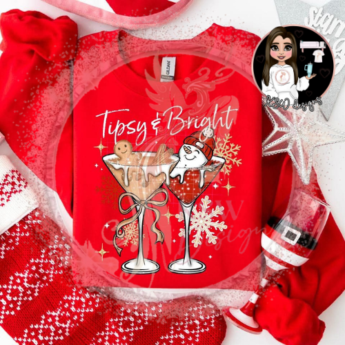 Tipsy & Bright Christmas Hoodie
