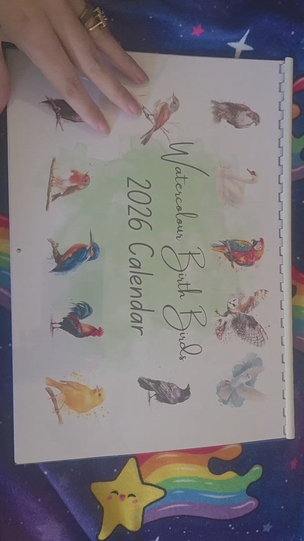 Watercolour Birth Bird - Landscape Calendar 2026