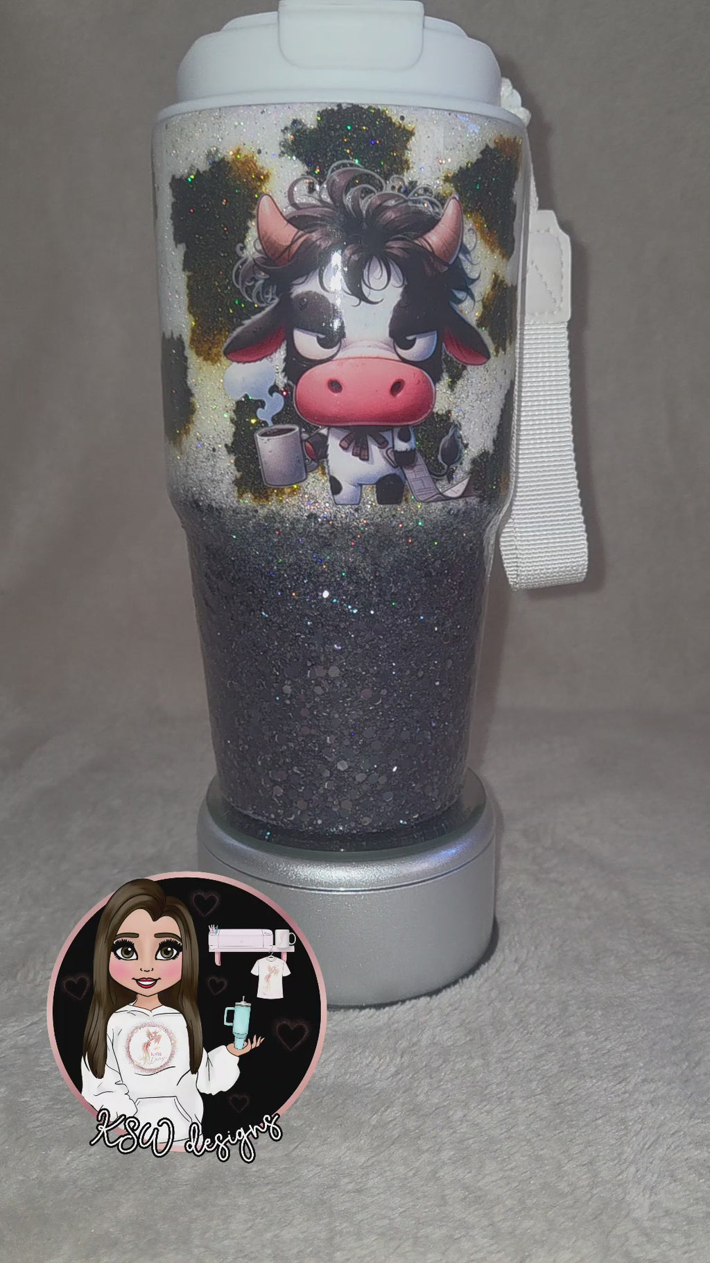 Moody Coffee Cow Travel Mug