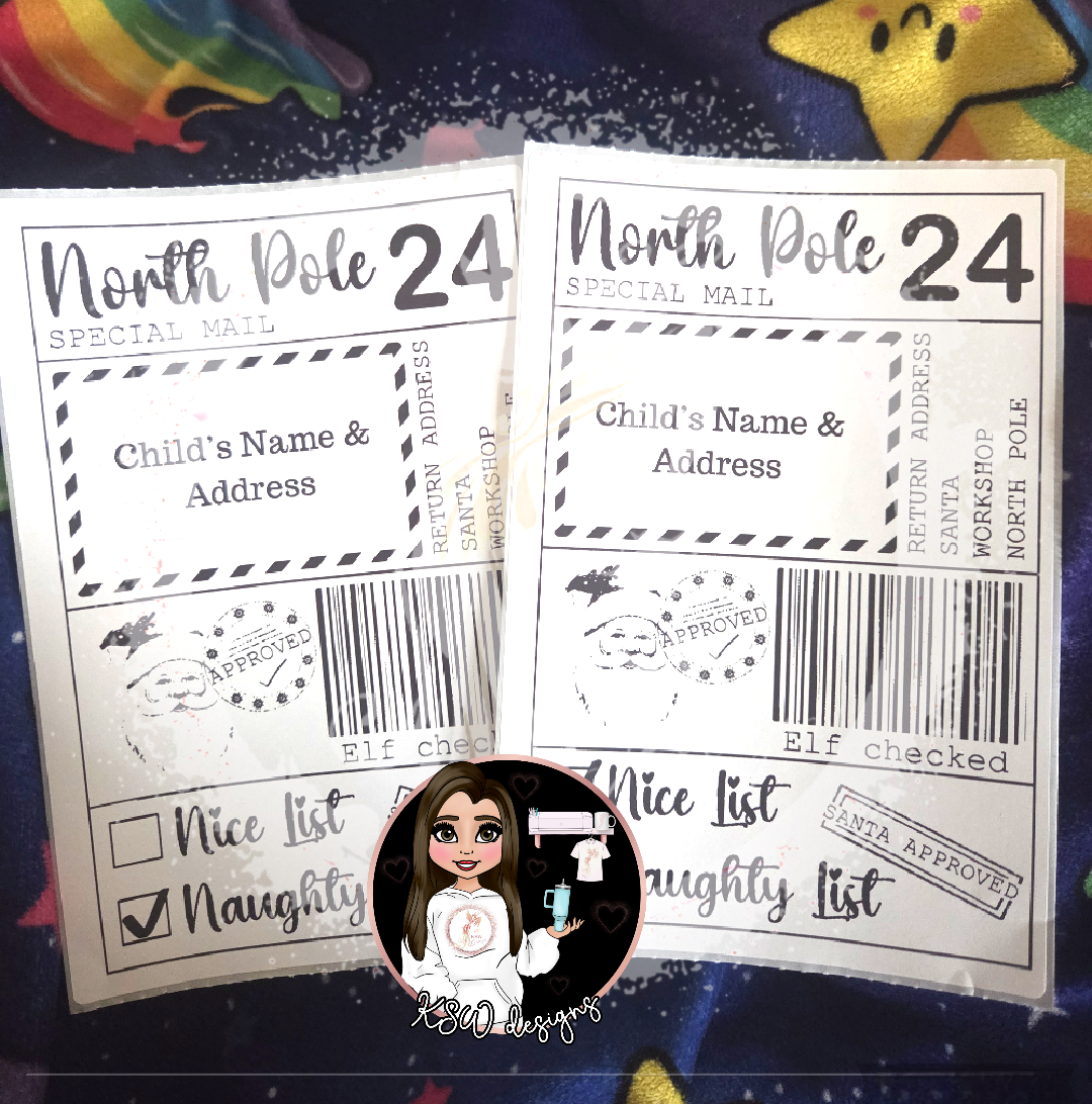 North Pole Special Mail Postage Label
