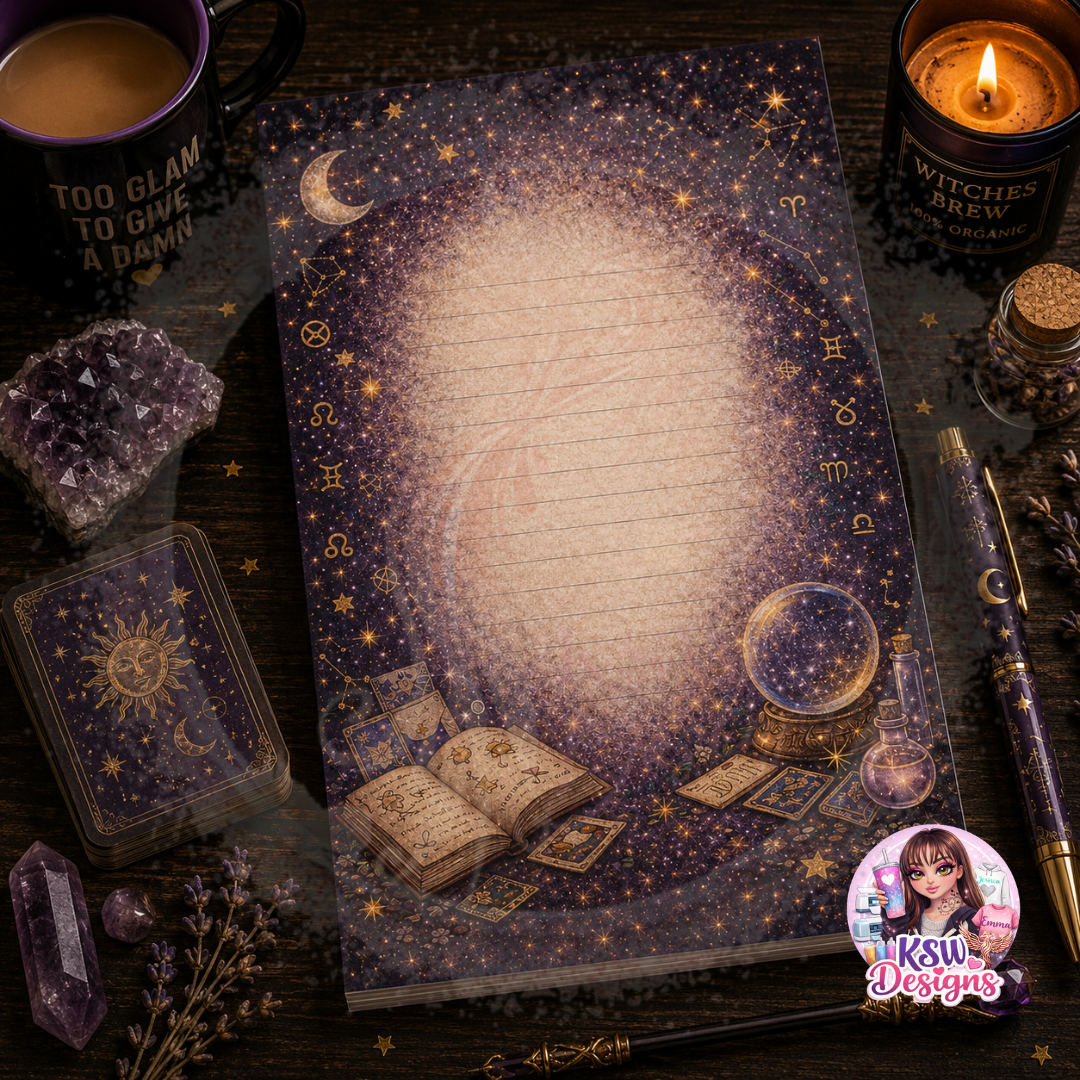 Celestial Astrology Lined Notepad | A4 & A5 Zodiac Writing Pad