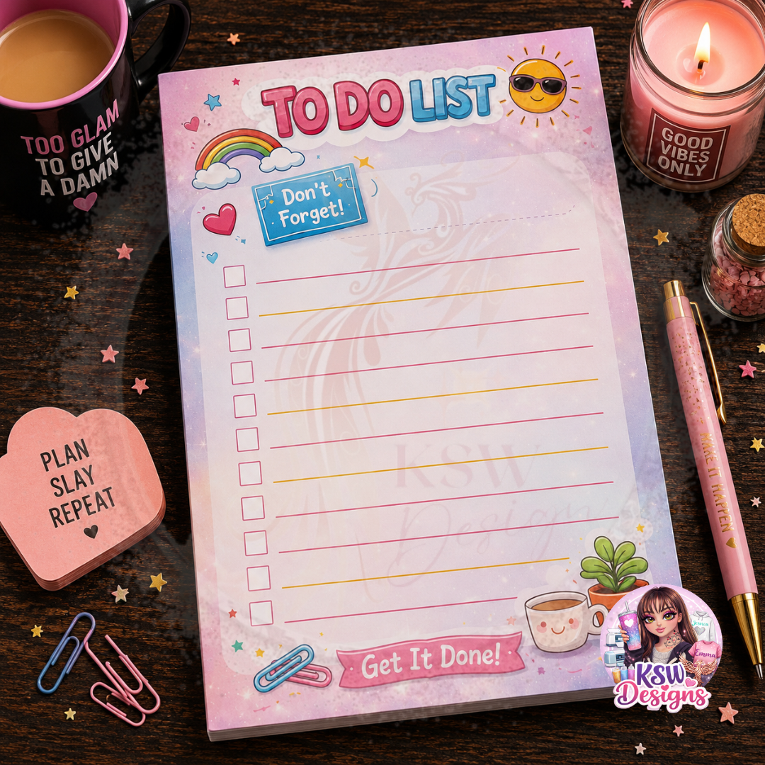 Pastel To Do List Notepad | A4 & A5 Cute Checklist Pad