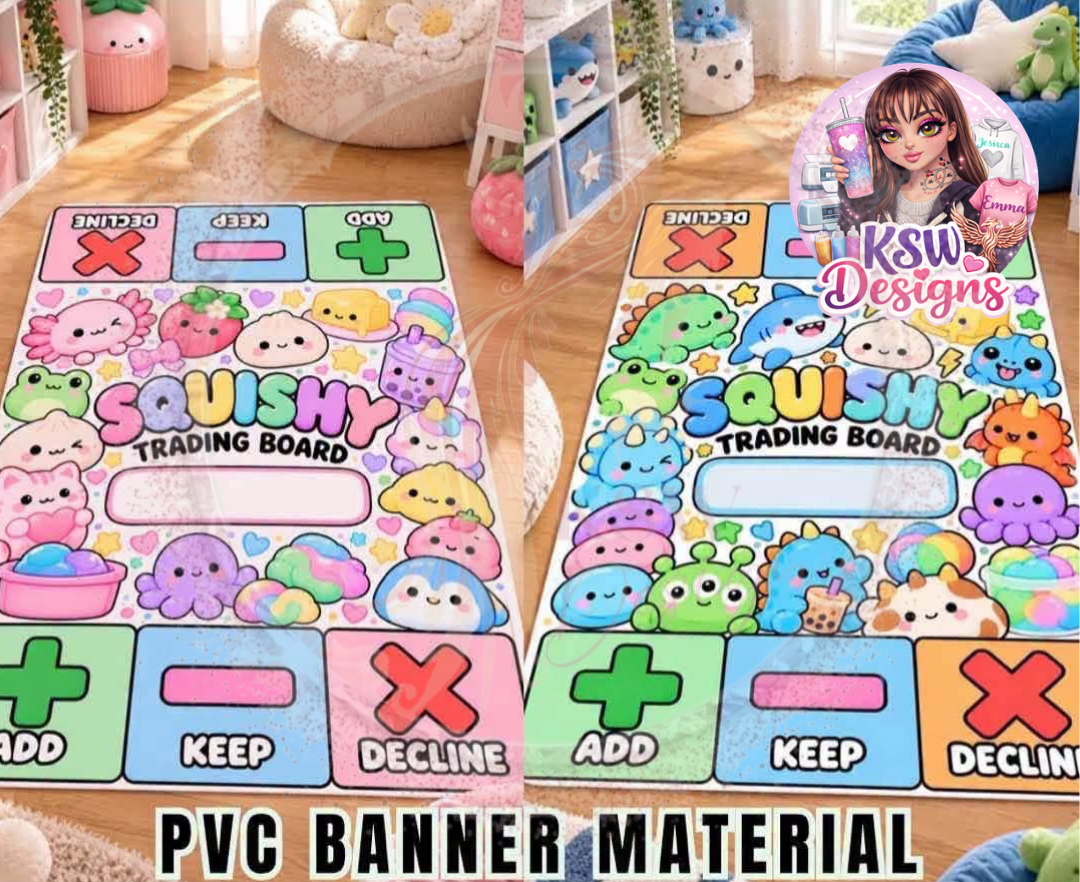 Personalised Squishy Trading Mat – 60 x 90cm