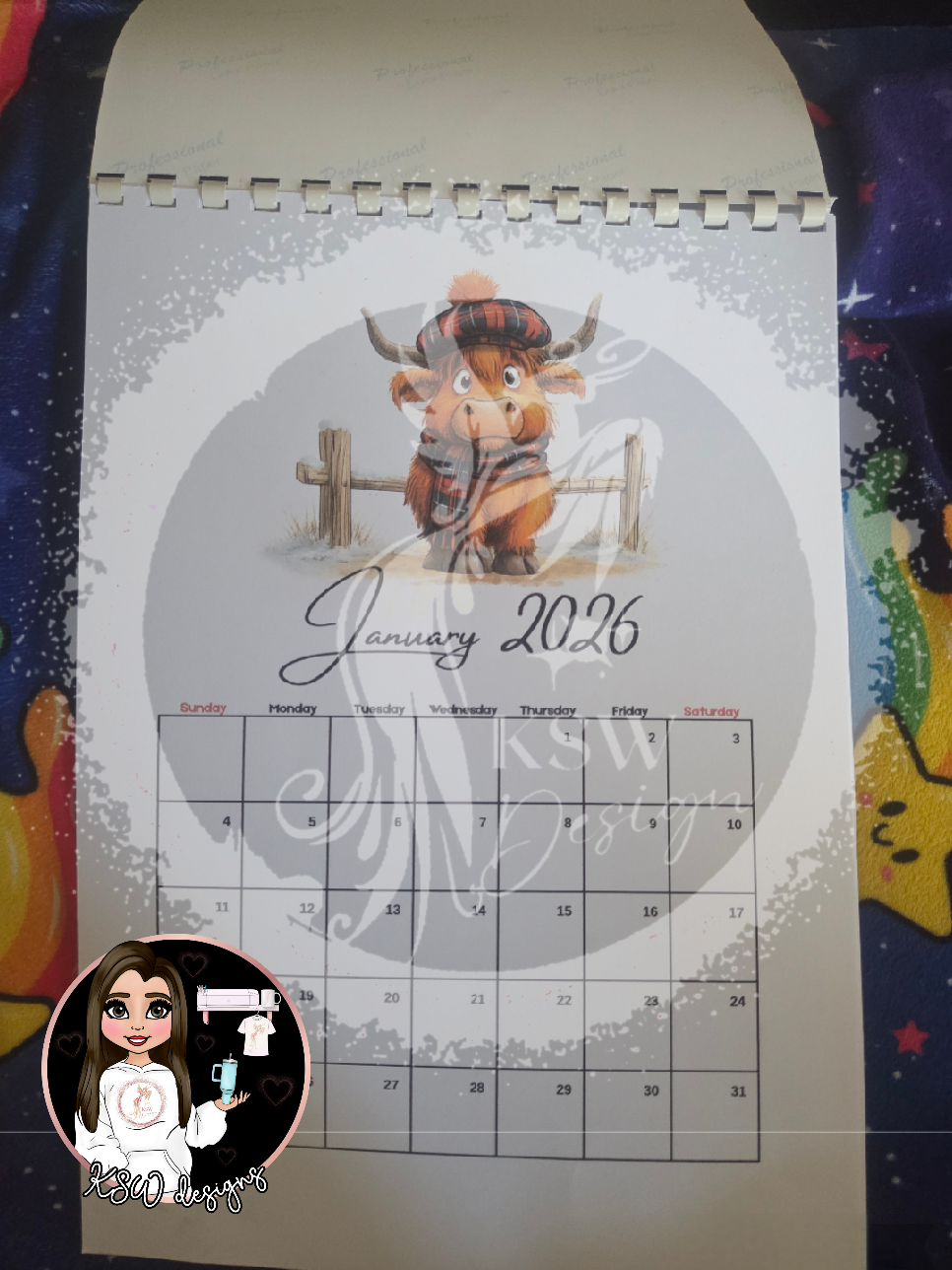 Highland Cows 2026 Calendar V1