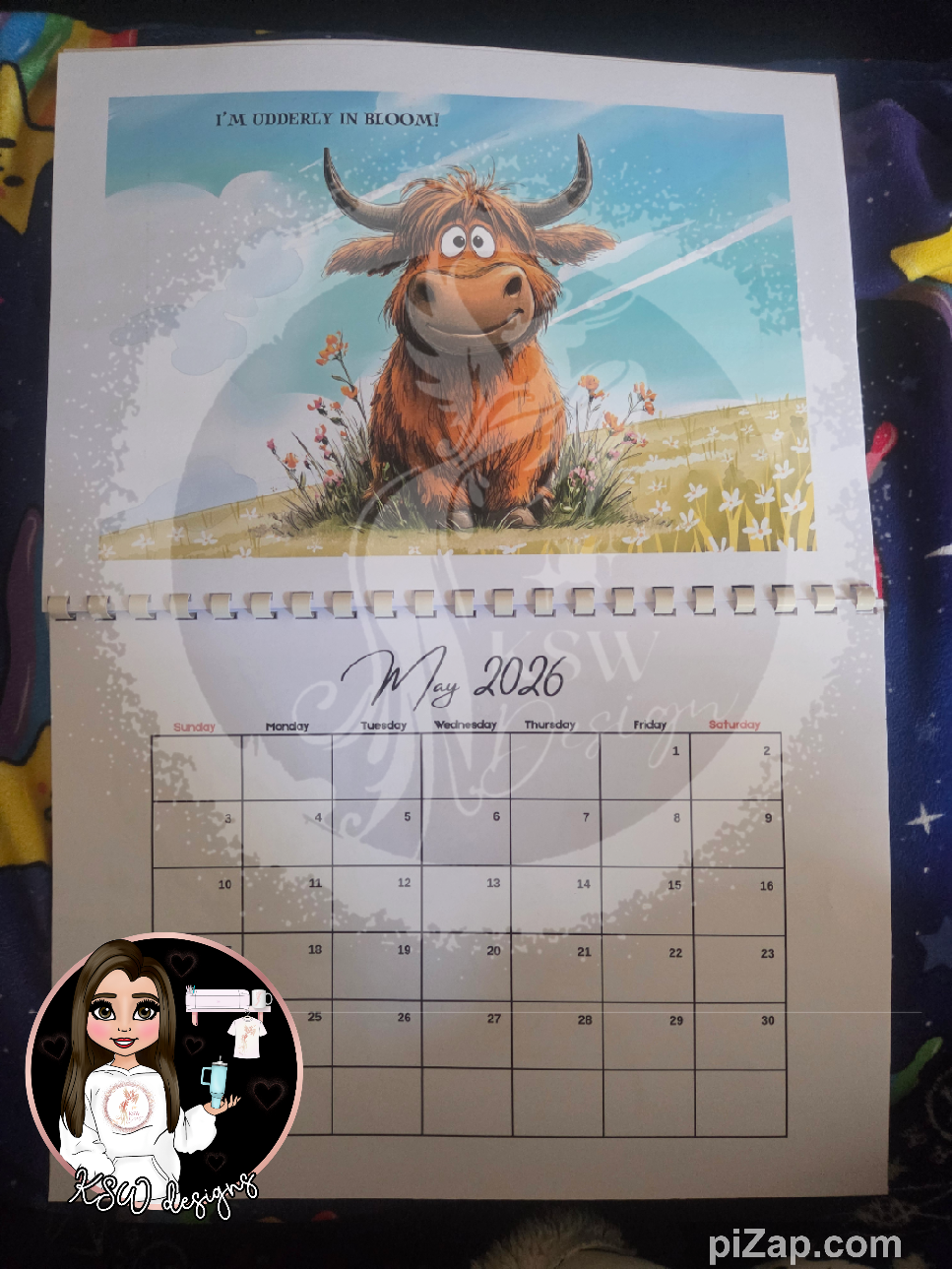 Highland Cows 2026 Calendar V2 - Landscape
