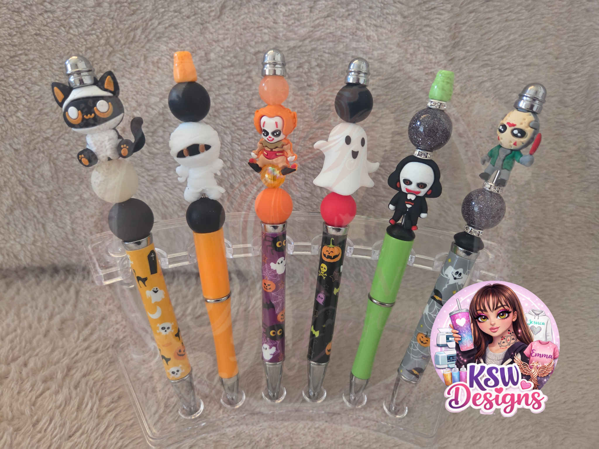 Halloween & Horror Character Beaded Pens