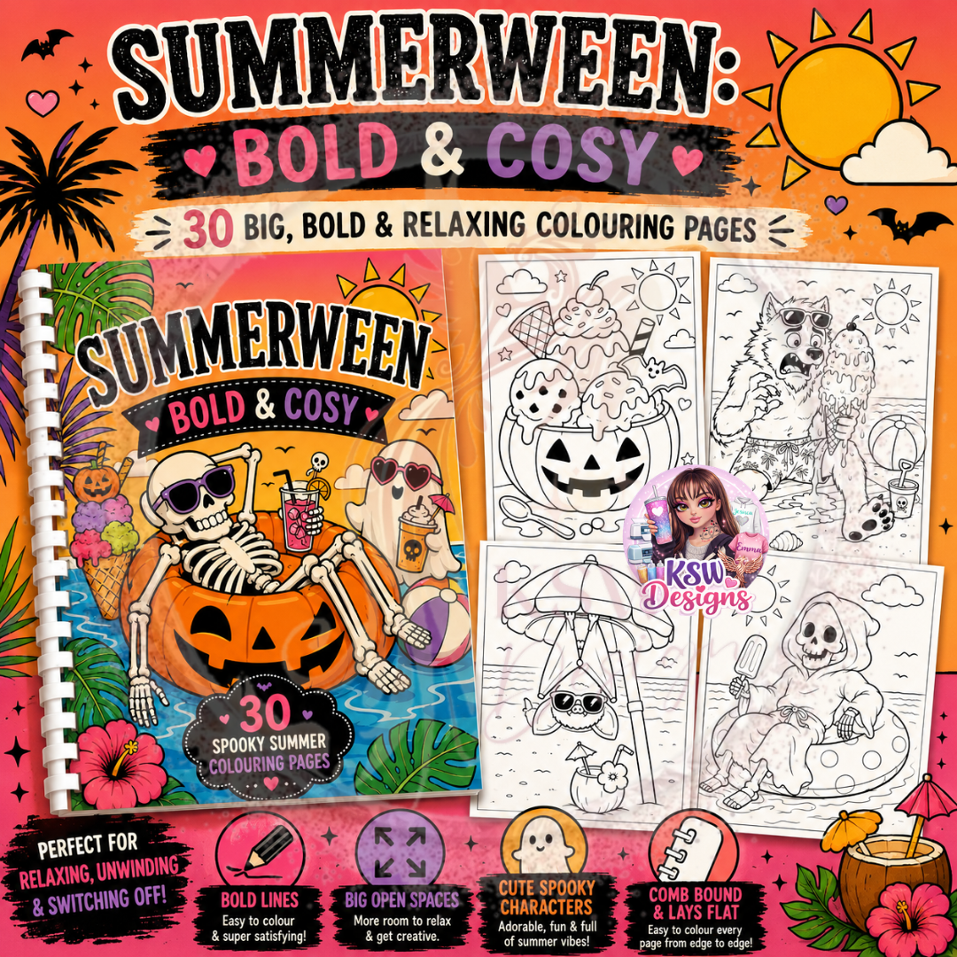 Summerween Bold & Cosy Colouring Book | Spooky Summer Colouring