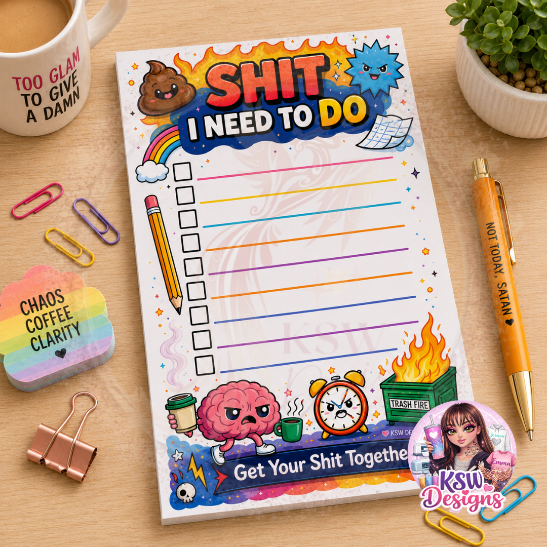 Shit I Need To Do Notepad | Funny Tear-Off To-Do List Pad