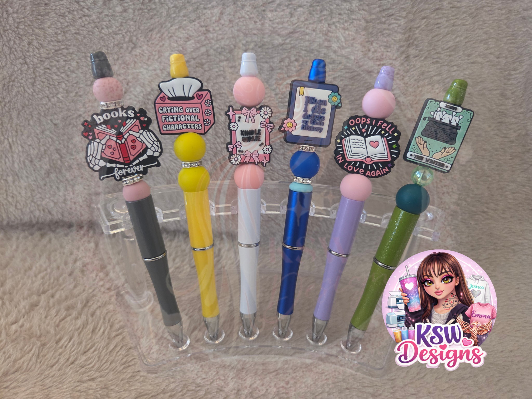 Bookish Beaded Pens – Funny Reader & Book Lover Pens