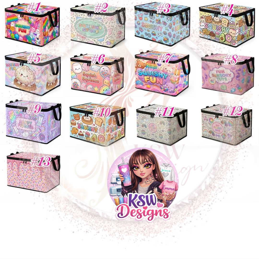Personalised Squishy & Fidget Toy Storage Box – Pre-Order
